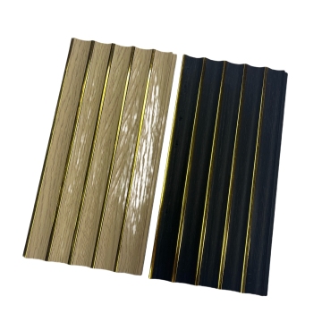 Gold Waterproof PS Decorative Wall Panel 120mm x 300mm for Interior Decoration