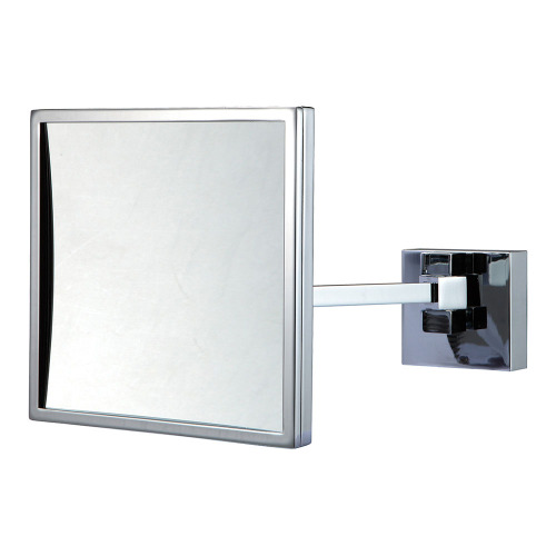 Square arms extending bathroom mirror