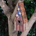 나무 교수형 애국자 미국 고민 정원 새 집