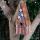 Hölzerne hängende patriotische USA Distressed Garden Bird House