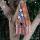 Wooden Hanging Patriotic USA Distressed Garden Bird House