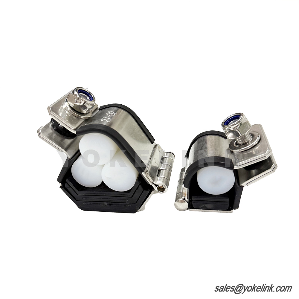 40-46 мм кабелни електрически фитинги Трилистни кабелни скоби Неръждаема стомана Сертифицирани по IEC 61914