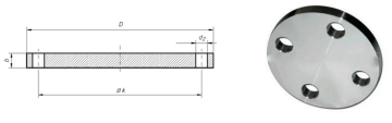 EN 1092-1 TIPO FLANGIA CIECA 05 PN6, PN10, PN16, PN25, PN40