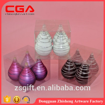 2015 wholesale manufacturer charming plastic hanging hand-painted christmas ornaments
