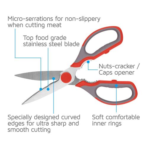 Tijeras de cocina de acero inoxidable Tijeras de cocina de calidad.