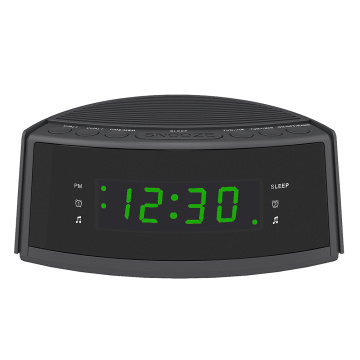 Gorąca sprzedaż Podwójny alarm Drzemka Duży wyświetlacz LED Cyfrowe radio Mówiący budzik z radiem FM