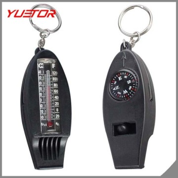 YUETOR 4 in1 Whistle Compass Thermometer useful Outdoor Emergency Camping Survival New H4-1