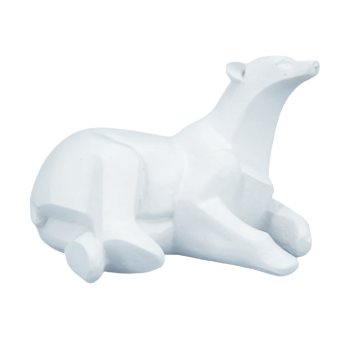 Simple White Polar Bear Resin Sculpture: A Stylish Addition to Your Hotel's Window Display
