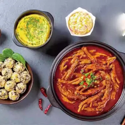 Korean-style spicy chicken feet