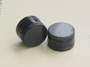 28X18 Aluminum black ROPP screwcaps