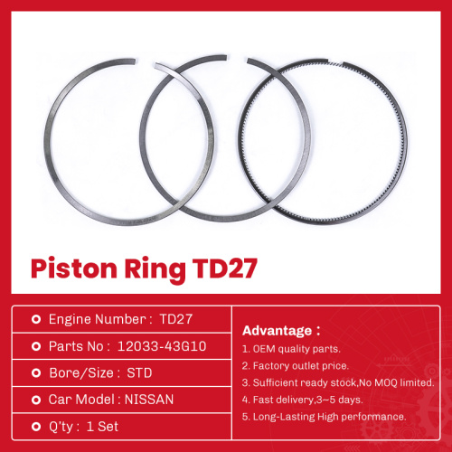 12033-43G10 أجزاء أصلية مكبس مكبس Nissan Engine TD27
