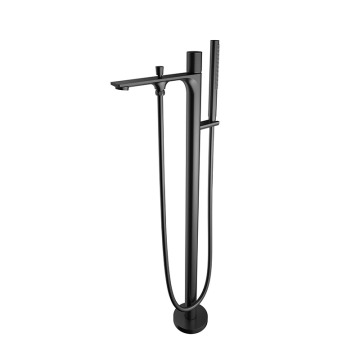 Gun Metal Grey Boden Mount Wannenfüller Messing Badewanne Wasserhahn freistehender Badewanne Mixer Hahn