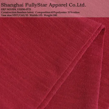 knitted polyester cotton bamboo fabric