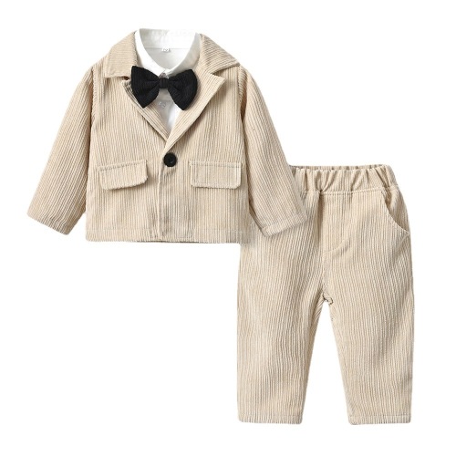 Solid Color Cotton Children's Corduroy Suit