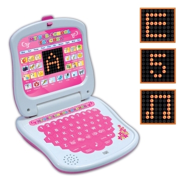Electronic Educational Toys English LED Learning Laptop