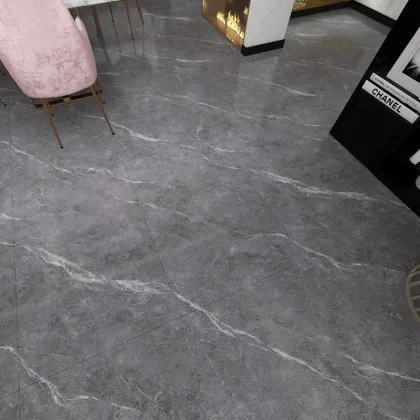 High Gloss Kajaria Grey Marble Finish Porcelain Bedroom Floor Tiles 750x1500mm