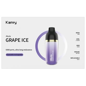 Kamry Akula 6000 Puffs descartável barra vape