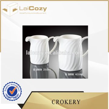 Hotel crockery/hotel restaurant unique milk pot /ceramic milk cups sets
