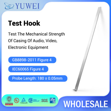 IEC60065 Test Hook stainless Steel Right Angle For Mechanical Strength Testing