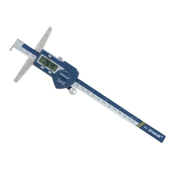 Digital Depth Caliper with Stainless Steel Vernier
