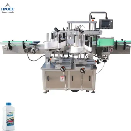 Two-Sided Bottle Labeling Machine with Plastic Top Side Labeling - Packaging and Labeling Machine Price