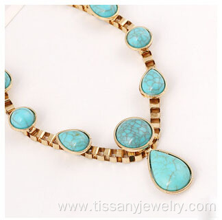 New Fashion Women Blue Turquoise Necklace