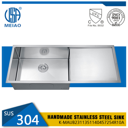 Undermount Stainless Steel Kitchen Sink with Drainboard