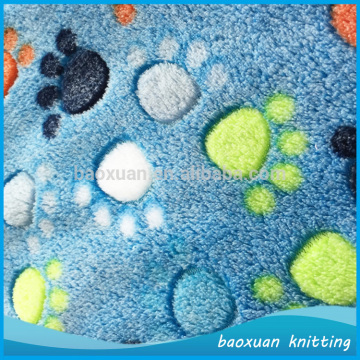 100% polyester super soft offset printing coral fleece fabric embossed fleece blanket fabric