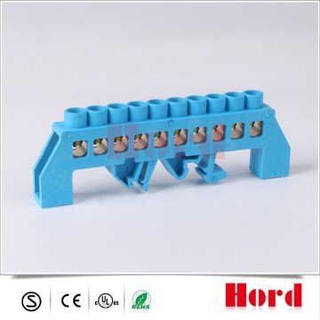 10 hole in insulator DIN-rail installation Brass Terminal Block