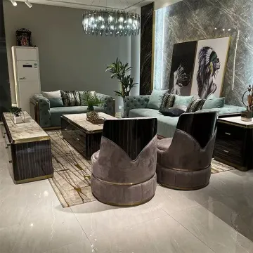 Discount Metal Frame Leg Luxury Velvet Sectional Italian Sofa Chesterfield Living Room Sofa Furniture