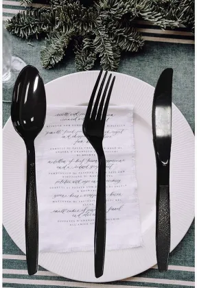 Extra Heavy Duty Black Party Plastic Forks