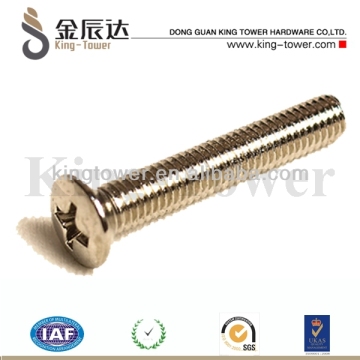 Cross recessed countersunk head stainless steel screws