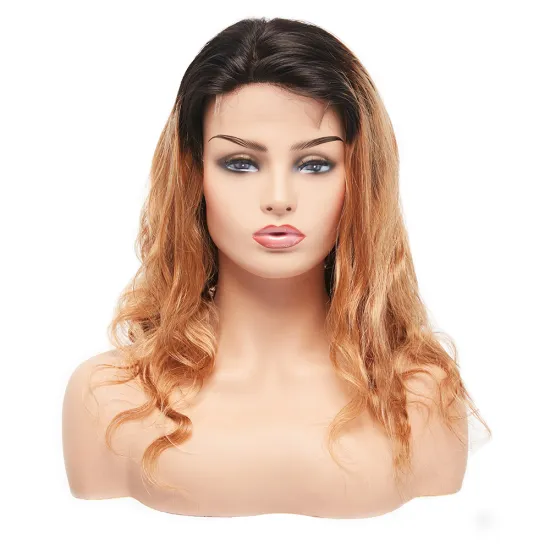 210% Density Lace Front Human Hair Wigs For Women Pre Plucked With Baby Hair T1B/27 Body Wave Brazilian 4*4 Lace Wig