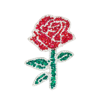 Bold Letter Iron on Applique Rhinestone Heat Transfer