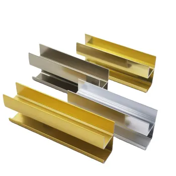 High Grade Libya Algeria Champagne Anodized Aluminium Kitchen Cabinets with G Handles