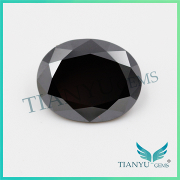 Bulk Wholesale 8*10mm oval Cut Synthetic Black Moissanite Diamond 3 Carat For Jewelry Making