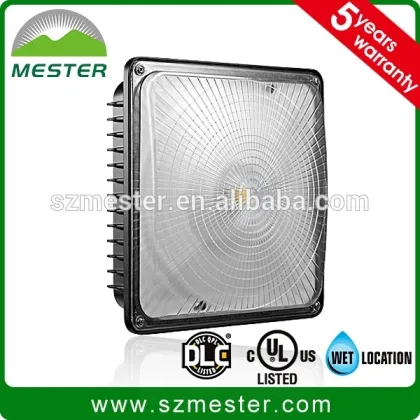 DLC UL 5800lm 120-277v 1-10v Dimming 70w LED Canopy Fixture Parking LED Garage Lighting & Parking Garage Lights