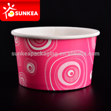 Disposable custom made paper design ice cream cup