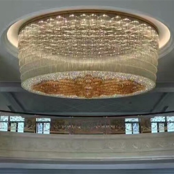 Custom K9 Crystal Chandelier for Large Hotel Lobby and Banquet Hall Wedding Lighting Projects
