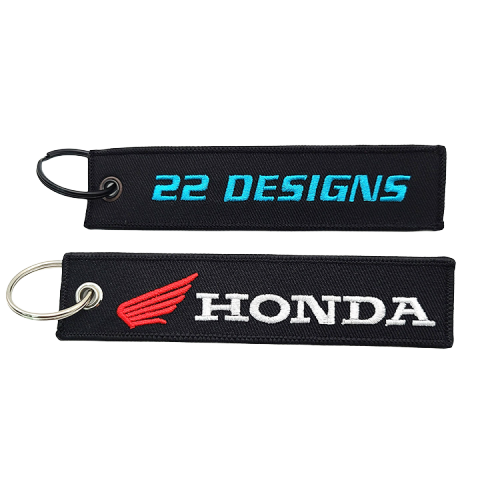 Custom Jet Tag Embroidered Keychains For Women Sale