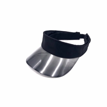 Embroidery polyester combine plastic PVC visor cap