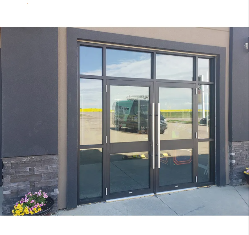 Aluminum commercial doors