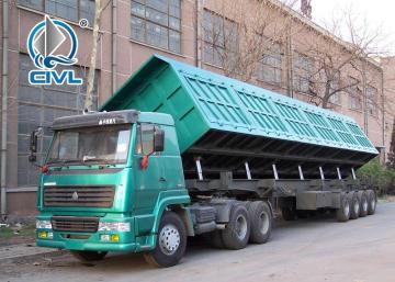 Sinotruk Dump Semi Trailer Truck 60 Tons 25-45CBM