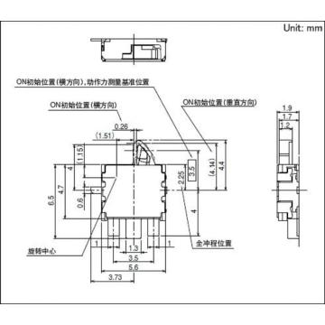 Sakelar Ketebalan 1.9mm tanpa Pin Pemosisian