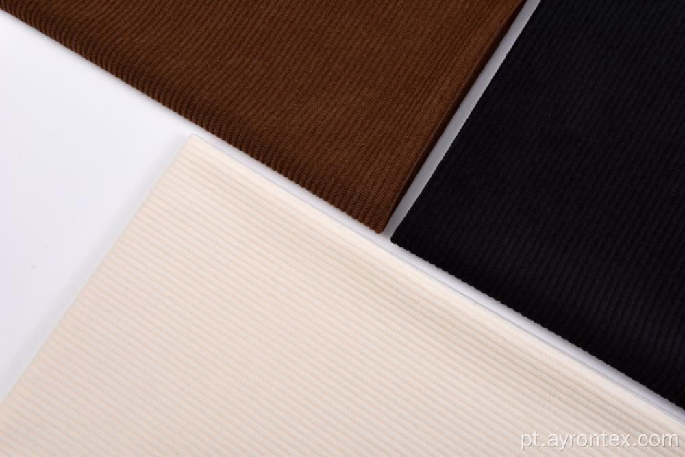 Polyester Corduroy Fabric Material de veludo de veludo único
