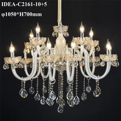 wrought iron chandelier lighting glass candle lamp