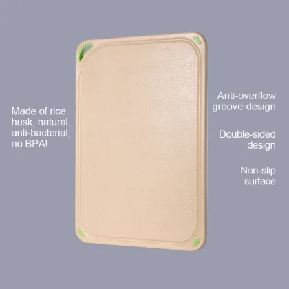 BPA-Free Dual-Sided Rice Husk Composite Cutting Board
