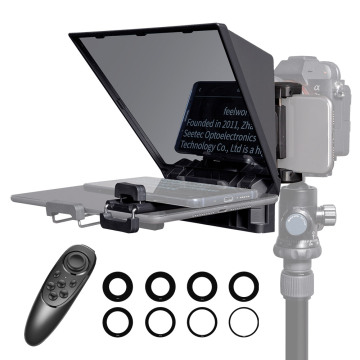 Feelworld TP2A 8-inch Portable Teleprompter for Smartphones, Tablets, and DSLR Cameras
