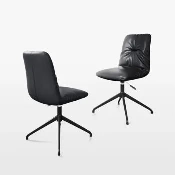 Leather Luxury Swivel Office Chairs: Modern Executive Desk Furniture with Ergonomic Design