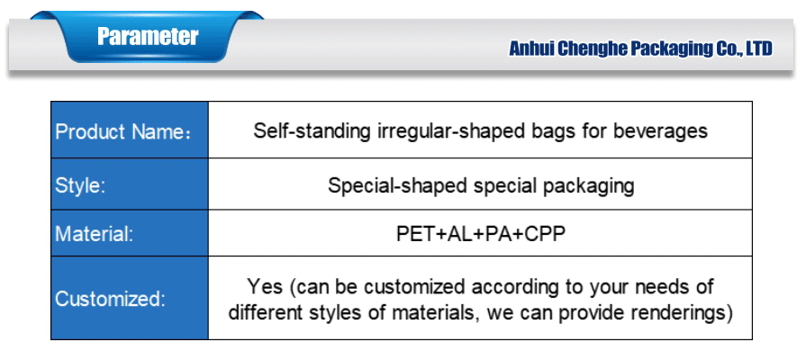 Custom shaped drink packaging